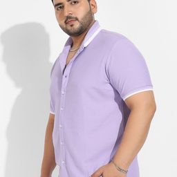 Instafab Plus Plus Size Classic Geometric Self Design Spread Collar Cotton Casual Shirt-picture-31