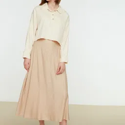 Trendyol High Rise Midi Length A Line Skirt image 1