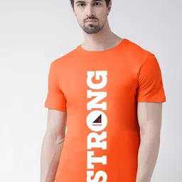 Friskers Men Orange Typography Printed T-shirt-picture-27
