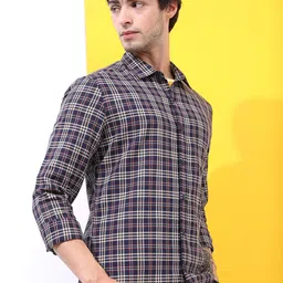 HIGHLANDER Slim Fit Tartan Checks Checked Casual Shirt-image-28