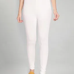 elleven Women White Solid Churidar Length Leggings-picture-43