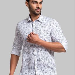 Parx Men Blue Slim Fit Printed Casual Shirt-picture-20
