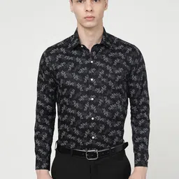 FRENCH CROWN Floral Printed Standard Cotton Formal Shirt-picture-33