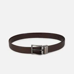 SIMON CARTER LONDON Men Brown Textured & Solid Reversible Leather Formal Belt-picture-40