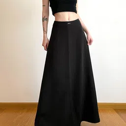 Stylecast X KPOP Mid-Rise Flared Maxi Skirt-picture-20