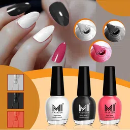 MI FASHION Set Of 3 High-Shine Long-Lasting Glossy Nail Paint - 15ml each-picture-30