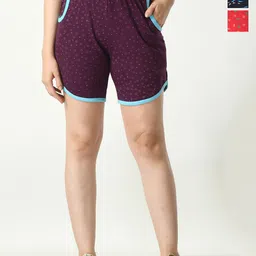 BAESD Women Pack Of 3 High-Rise Conversational Printed Casual Cotton Shorts-picture-38