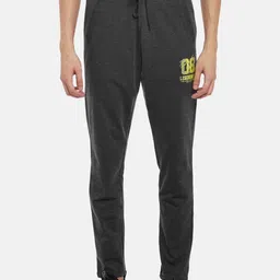 People Men Grey Melange Textured Track Pants-picture-38