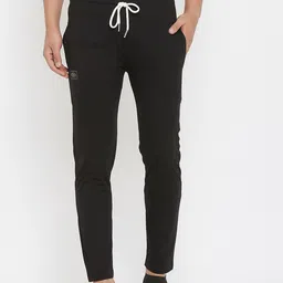 Zigo Men Black Solid Slim-Fit Track Pants-picture-32