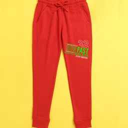 NUSYL Unisex Kids Red Printed Regular-Fit Joggers-picture-26