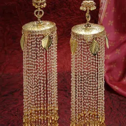 PANASH Set Of 2 Gold-Plated Pearl Beaded Bridal Kaleera-picture-10