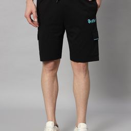 GRIFFEL Men High Rise Cotton Cargo Shorts-picture-9