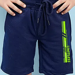 NUSYL Boys Mid-Rise Typography Printed Casual Cotton Shorts-image-88