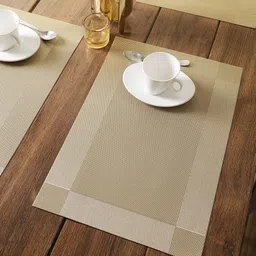 BIANCA Set Of 6 Yellow Solid Rectangle Table Placemats-image-22