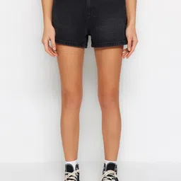 Trendyol Women Pure Cotton Denim Shorts-picture-34
