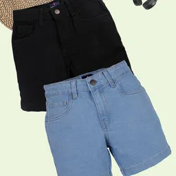 KiddoPanti Boys Pack Of 2 Denim Shorts-picture-38