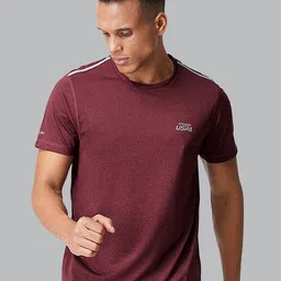 u.s. polo assn. U S Polo Assn Men Maroon Slim Fit Athleisure T-shirt-picture-41