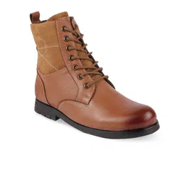 FAUSTO Men Tan Brown Solid Regular Boots image 4