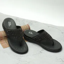 Carlton London Embellished Open Toe Flats image 2