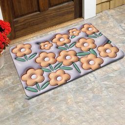 Dakshya Industries Yellow 3D print Anti Skid Doormat-picture-31