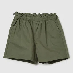 max Girls Mid-Rise Pure Cotton Shorts image 1