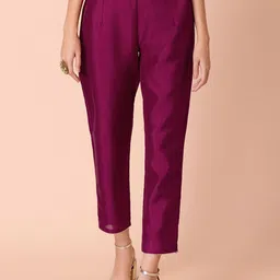 Rang by Indya Women Maroon Trousers-picture-12