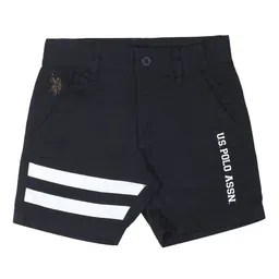 U.S. Polo Assn. Kids Boys Striped Slim Fit Pure Cotton Shorts-picture-34