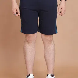 berry blues Men Striped Slim Fit Cotton Shorts-picture-31