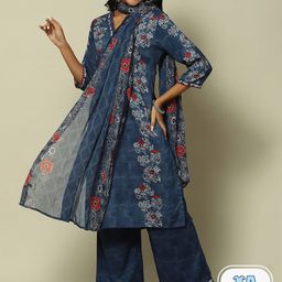 Rangriti Floral Printed Straight Kurta & Palazzos With Dupatta-picture-41