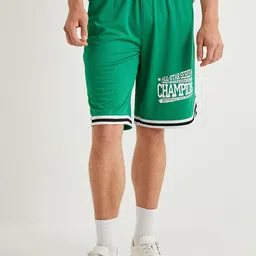 Koton Men Typography Printed Mid-Rise Shorts-image-39