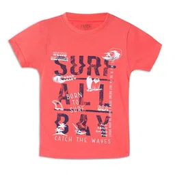 THETA Boys Orange Typography Printed T-shirt-picture-29