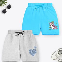 YK X Trampoline Girls Pack of 2 Mid Rise Printed Shorts-picture-13