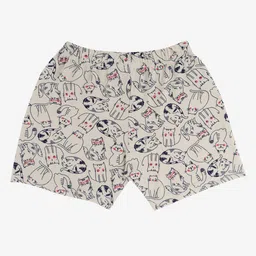 Bodycare Kids Girls Conversational Printed Mid-Rise Regular Fit Cotton Casual Shorts-picture-44