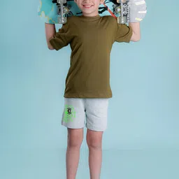 NUSYL Boys Graphic Printed Cotton Shorts-picture-57