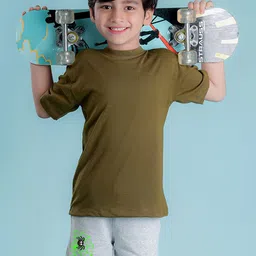 NUSYL Boys Mid-Rise Printed Cotton Shorts-picture-41