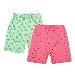 BAESD Girls Pack Of 2 Printed Regular Fit Pure Cotton Shorts-picture-49