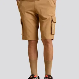 Muvazo Men Mid-Rise Cotton Cargo Shorts-picture-13