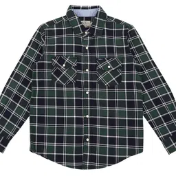 Pepe Jeans Boys Green Tartan Checked Casual Shirt-picture-34