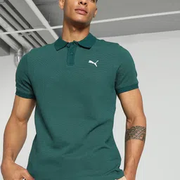 Puma Jacquard Slim Fit Polo Collar Cotton T-shirt-picture-10