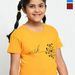 BAESD Girls Pack Of 3 Graphic Printed Cotton T-Shirts image 1