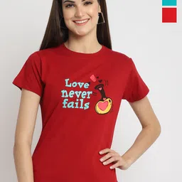 Fabflee Pack Of 3 Typography Printed Cotton T- Shirts-picture-19