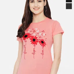 Fabflee Pack Of 3 Typography Printed Cotton T-shirts-picture-24