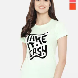 Fabflee Pack Of 3 Typography Printed Cotton T-shirts-picture-30