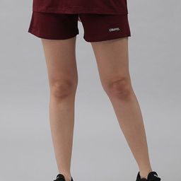 GRIFFEL Women Maroon Loose Fit Sports Shorts-picture-30