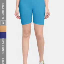 Jinfo Pack of 3 Mid-Rise Cotton Sports Shorts-picture-17