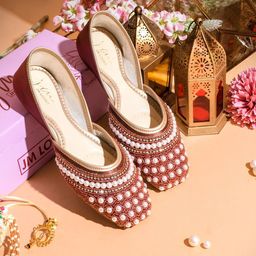 JM Looks Women Ethnic Ballerinas with Laser Cuts Flats-picture-6
