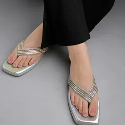 Shoetopia Girls Embellished Open Toe Flats-picture-32