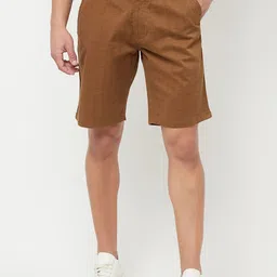 Cantabil Men Brown Chino Shorts-image-40