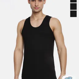 Ramraj Pack Of 4 Scoop Neck Pure Cotton Undershirt Innerwear Vests SukraRNBLK4PR-picture-19