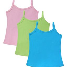 Bodycare Kids Girls Pack Of 3 Assorted Cotton Innerwear Vests-picture-19